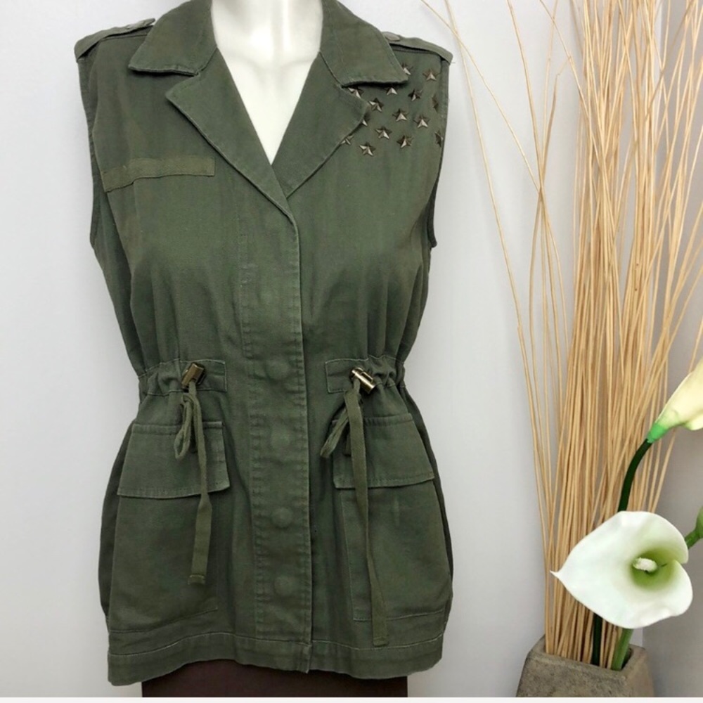 Fire LA Green Utility/Military Studded Vest Size S